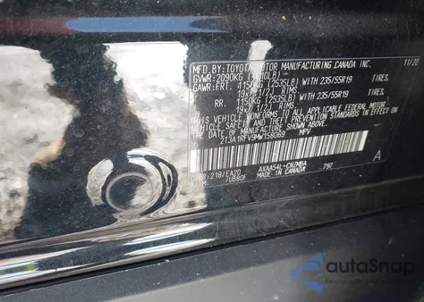 2021 Toyota Rav4 Xle Premium z USA, uszkodzony, nr VIN 2T3A1RFV9MW158069
